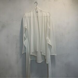 Neiman Marcus Textured White Robe or Beach Cover Up